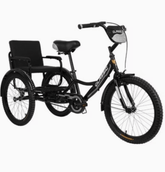 Vaux Tricycle 20 Back Seat Black - Colorland Toys